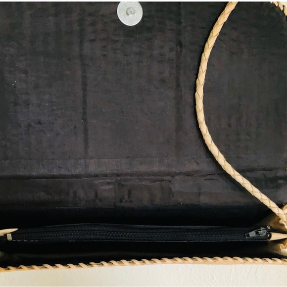 Vintage New Boho Diamond Pattern hand stitched Leather crossbody Bag purse - Picture 10 of 16